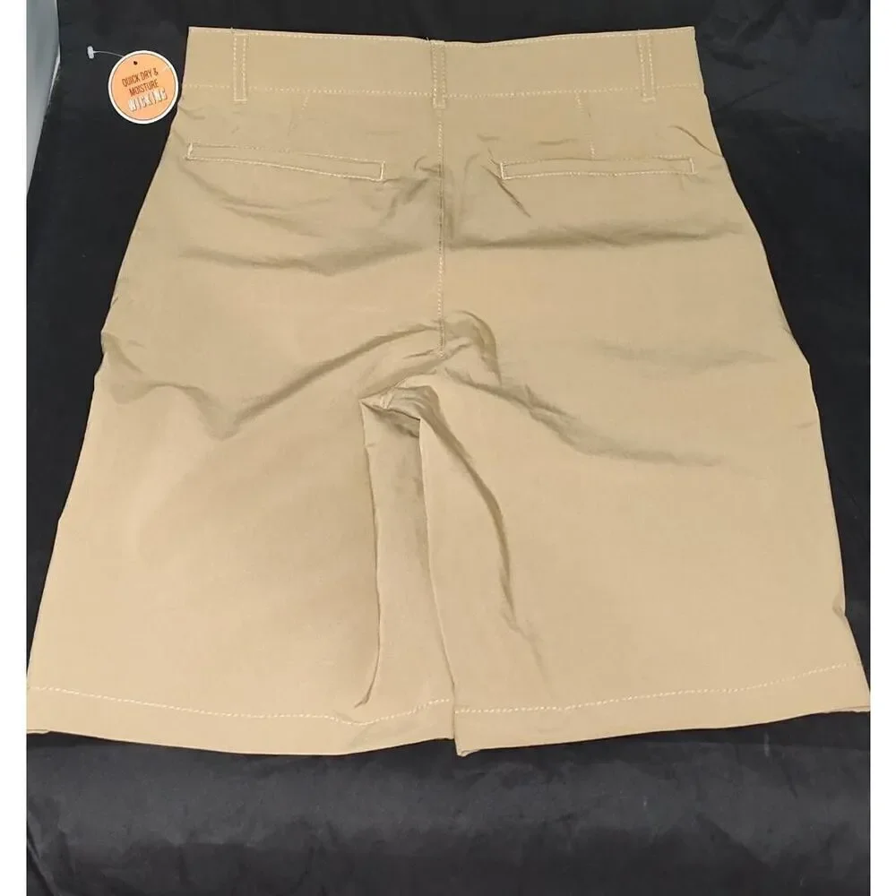 Lot of 2 NWT The Children's Place Size 12 flax colored shorts Uniform adjustable